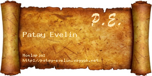Patay Evelin névjegykártya